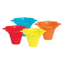 Sno-Cone Flower Drip Tray Cups, Multicolor Sundae Cup Ice Cream Cup